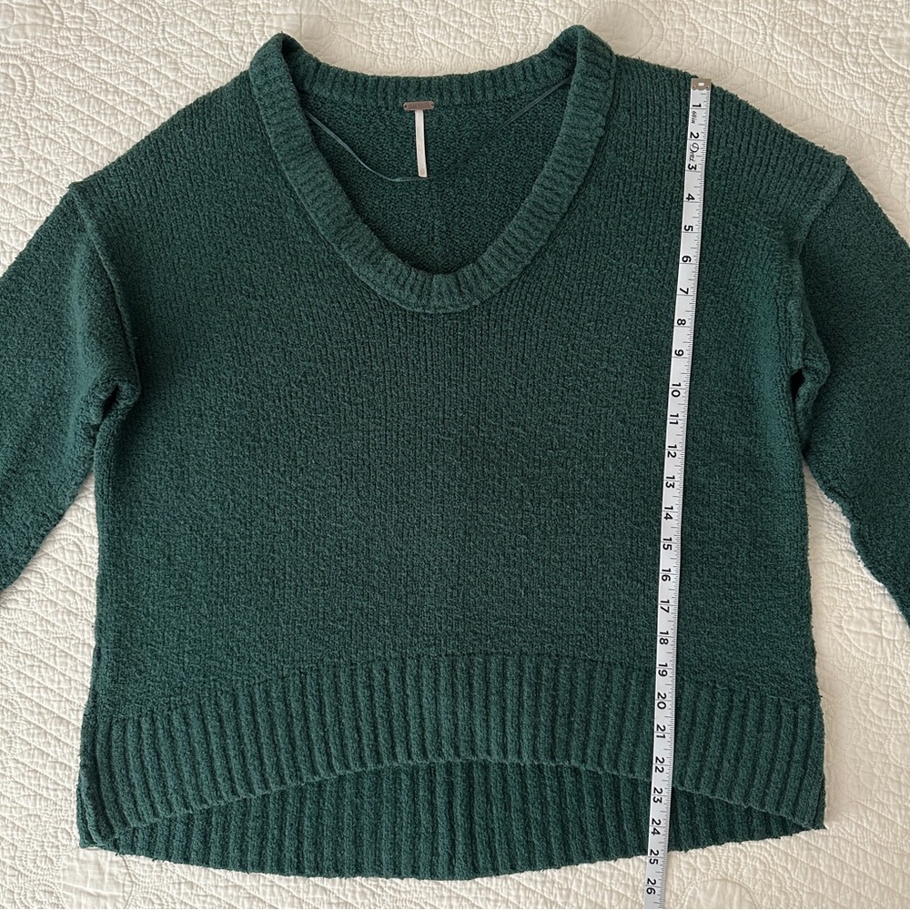 Free People Brookside Green Tunic V-Neck Sweater Women’s XS - Picture 6 of 9